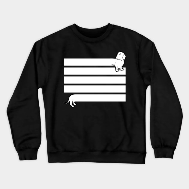 Vintage Dachshund Lady Shirt Crewneck Sweatshirt by QQdesigns